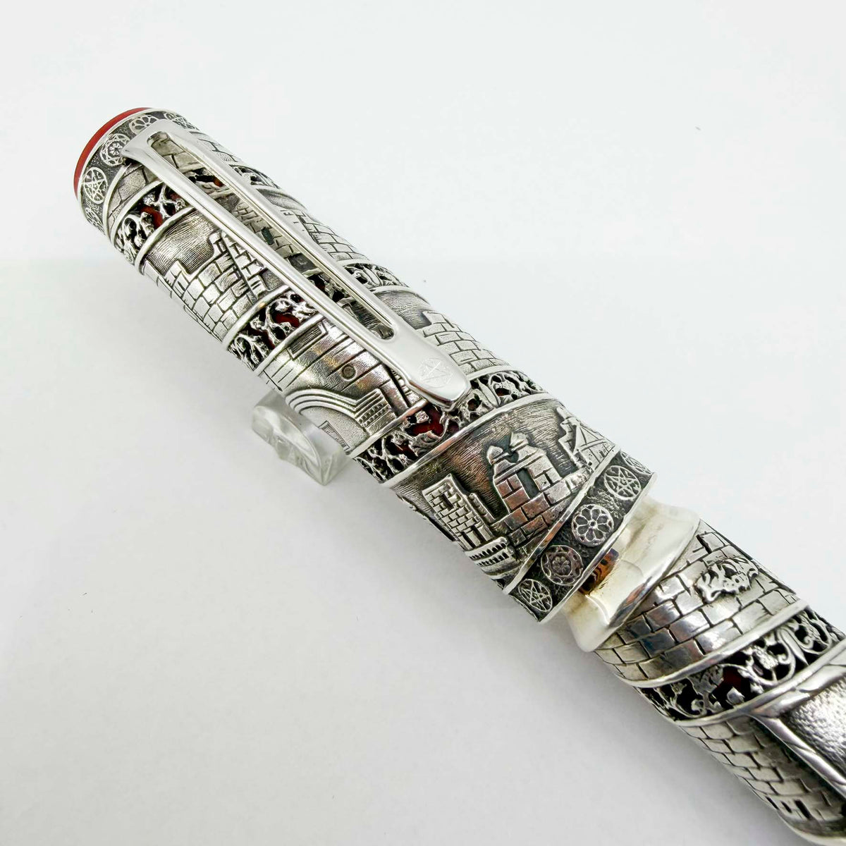 OMAS Jerusalem 3000 Limited Edition Sterling Silver Fountain Pen (1996) - Broad 18kt Gold Nib