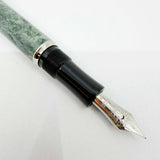 Visconti Millionaire Limited Edition Actual Green Marble Fountain Pen - Flexible Fine 23K Palladium Nib