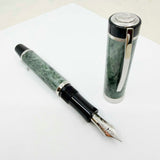 Visconti Millionaire Limited Edition Actual Green Marble Fountain Pen - Flexible Fine 23K Palladium Nib