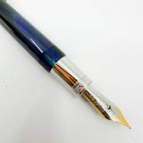 Visconti Early Van Gogh Maxi Ocean Blue Fountain Pen - Large Medium 14kt Gold Nib
