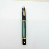 Pelikan Early R800 Green Striped Barrel Rollerball Pen - Made In West Germany