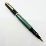 Pelikan Early R800 Green Striped Barrel Rollerball Pen - Made In West Germany