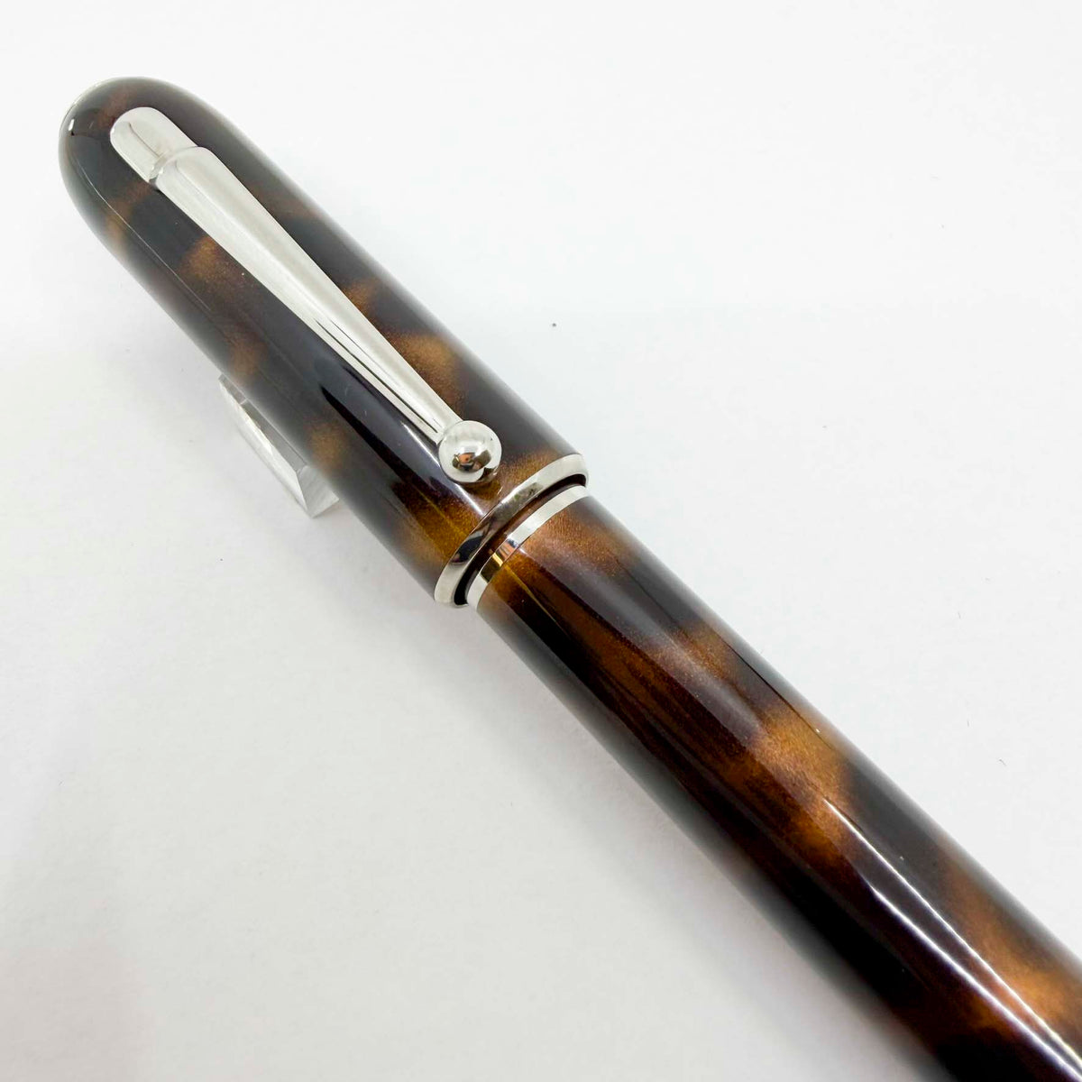 Dunhill Sidecar Tortoiseshell Lacquer Fountain Pen  - Medium 18kt Gold Nib - MINT