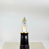 Pelikan  M800 Green Striped Fountain Pen - Early Model "W. Germany" On Cap Band - Medium 18kt "PF" Nib