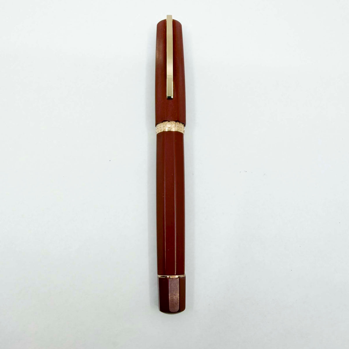Visconti Brunelleschi Terracotta 8-Sided Limited Edition Oversized Fountain Pen #126/388 - Flexible Fine 23K Palladium Dreamtouch Nib