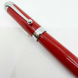Aurora Burgundy Talentum Chrome Trim Fountain Pen - Fine 14kt Gold Nib - MINT