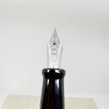 Aurora Burgundy Talentum Chrome Trim Fountain Pen - Fine 14kt Gold Nib - MINT