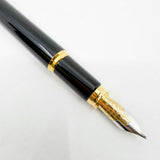 Waterman Man 100 Black Fountain Pen - Fine 18kt Gold Nib