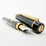 Waterman Man 100 Black Fountain Pen - Fine 18kt Gold Nib