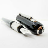 Dunhill Sidecar Black Lacquer Fountain Pen - Medium 18kt Gold Nib