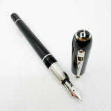 Dunhill Sidecar Black Lacquer Fountain Pen - Medium 18kt Gold Nib
