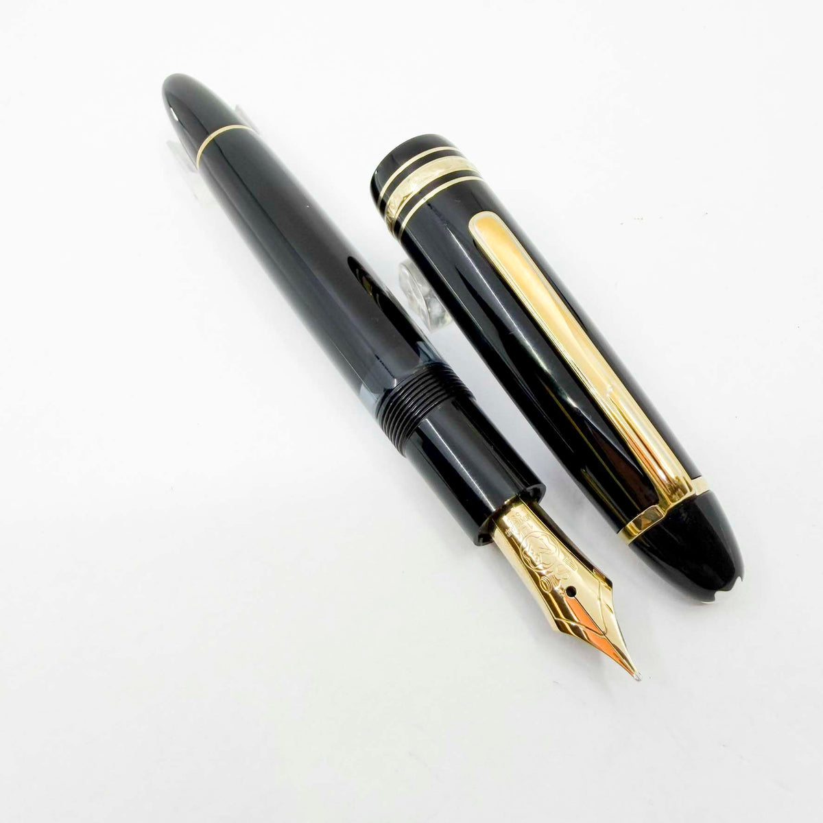 Montblanc Meisterstuck Black Resin #146 LeGrand Fountain Pen - Fine 14kt Gold Nib