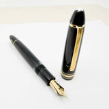 Montblanc Meisterstuck Black Resin #146 LeGrand Fountain Pen - Fine 14kt Gold Nib