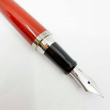 Dunhill AD2000 Orange/Red Metallic Fountain Pen - Fine 18kt Gold Nib (Leans to XF-Nib Made by Pilot)