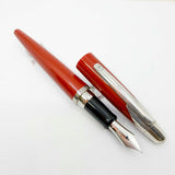Dunhill AD2000 Orange/Red Metallic Fountain Pen - Fine 18kt Gold Nib (Leans to XF-Nib Made by Pilot)
