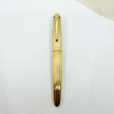 Aurora Large #88 Fully Gold-Plated Fountain Pen - Fine 14kt Gold Nib - RARE In Full Gold-Plated