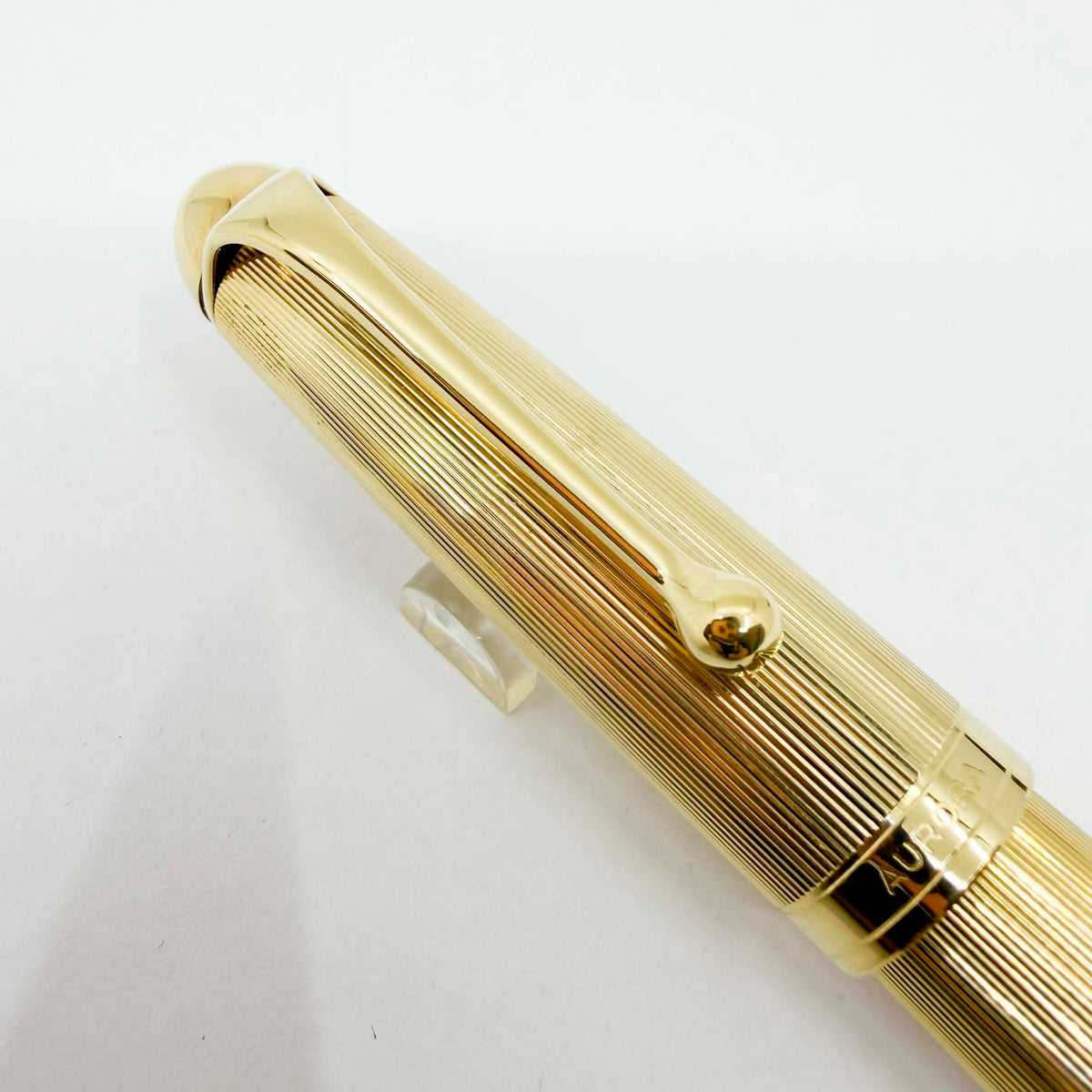 Aurora Large #88 Fully Gold-Plated Fountain Pen - Fine 14kt Gold Nib - RARE In Full Gold-Plated