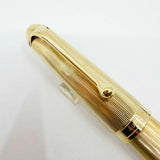 Aurora Large #88 Fully Gold-Plated Fountain Pen - Fine 14kt Gold Nib - RARE In Full Gold-Plated