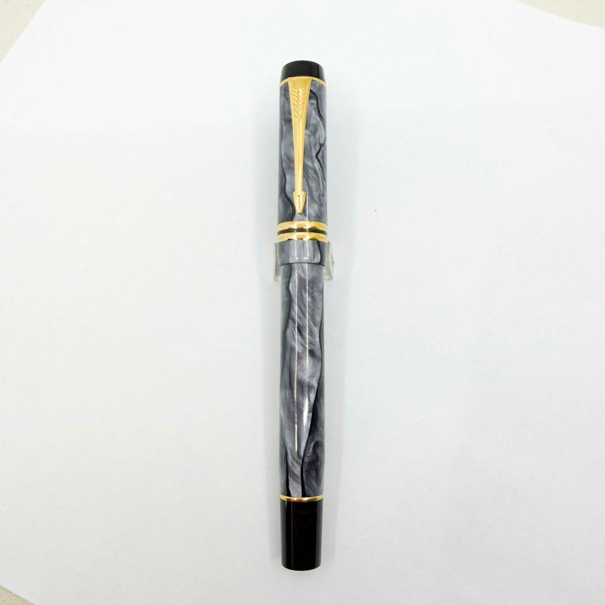 Parker Duofold Marbled Gray, Pearl & Black Rollerball Pen