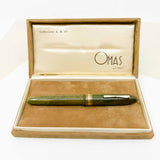 OMAS A. M. 87 Briarwood Fountain Pen (The Oversized Profile Within the Series) - Flexible Medium 14kt Gold Nib (Late 1980s)