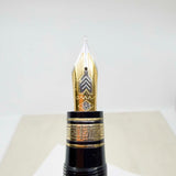 OMAS A. M. 87 Briarwood Fountain Pen (The Oversized Profile Within the Series) - Flexible Medium 14kt Gold Nib (Late 1980s)