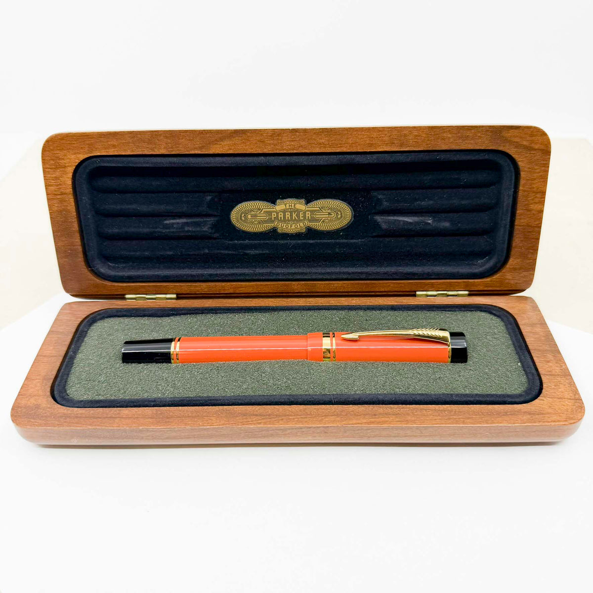 Parker "Big Red" (Orange) Duofold Centennial (Largest Size) Fountain Pen - Medium 18kt Gold Nib