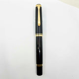 Pelikan Souveran M1000 Black Fountain Pen with Gold-Plated Trim - Medium 18kt Gold Nib