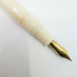OMAS Ivory Vegetal Resin Bibliotheque Nationale Fountain Pen - Medium 18kt Gold Nib