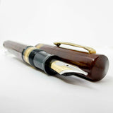 OMAS Cristoforo Colombo II Limited Edition Briarwood Faceted Fountain Pen - Medium 18kt Gold Nib