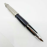 Waterman Edson Black Diamond Fountain Pen - Medium 18kt Gold  Nib - SCARCE!