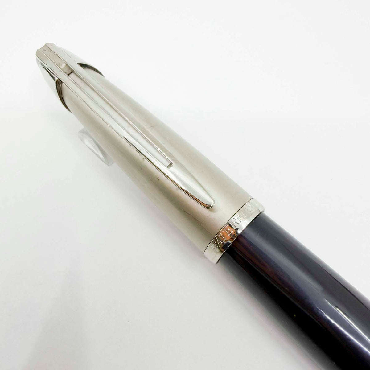 Waterman Edson Black Diamond Fountain Pen - Medium 18kt Gold  Nib - SCARCE!