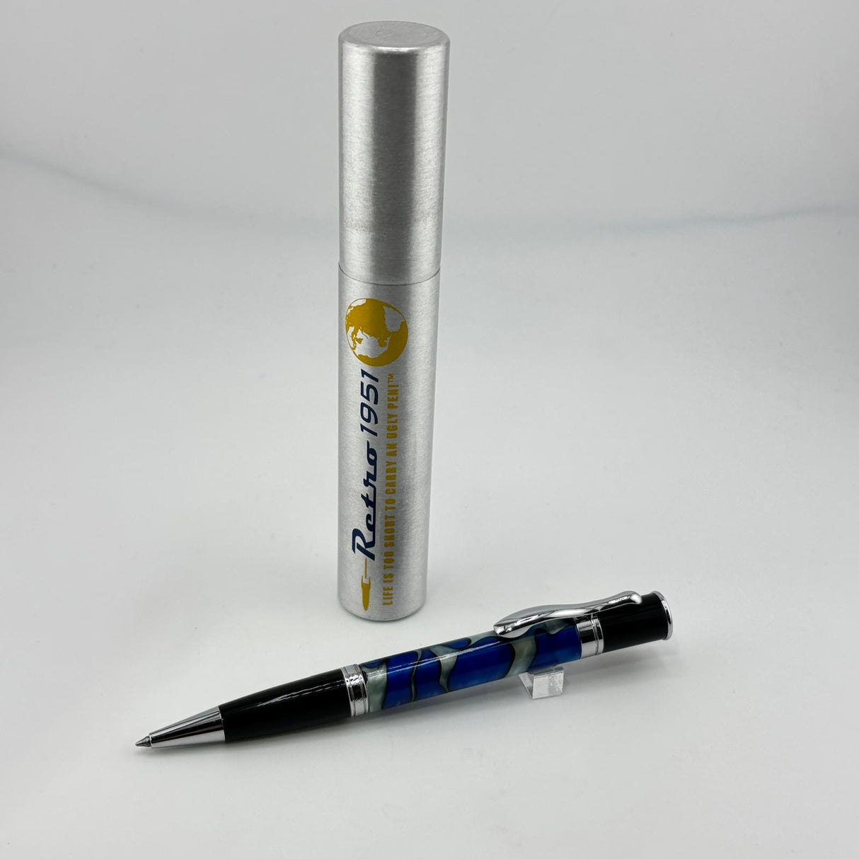 Monteverde Mini Jewelria Acrylic Blue Line - Ballpoint