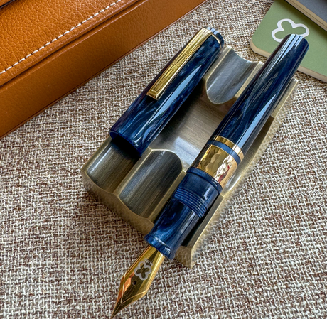 Model J Chatoyant Acrylic Capri Blue Fountain Pen