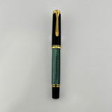 Pelikan M400 Green Stripped Barrel Black cap - Fountain Pen