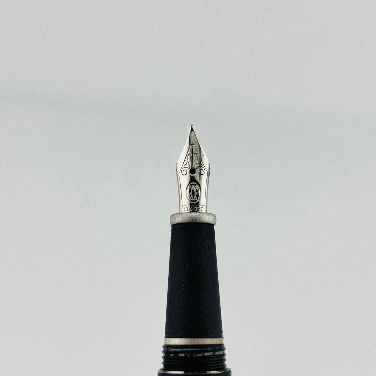 Cartier Diabolo Black Matte rubber touch Satin silver trim - Fountain Pen