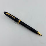 Omas Black Ogiva Fluted gold trim - Ball Pen