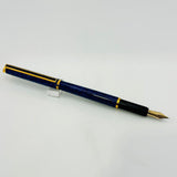 Dunhill Slim Blue Lacquer Gold Nib 14K  - Fountain Pen
