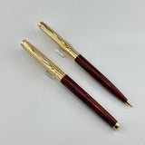 Pelikan Celebrity P590 Red Marble Lacquer Set - Beautiful Set ! RB +MP