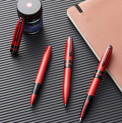 Sheaffer Icon E9111 Metallic Red w/Black PVD Trims - Ballpoint