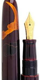Nakaya Portable Writer Kuro Tamenuri Maki-e Bat Fountain Pen - Broad 14kt Gold Nib