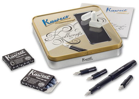 Kaweco Calligraphy Set Black w/Tin box (Nib Sizes 1.1 / 1.5 / 1.9 / 2.3)