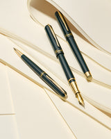 Pineider Avatar UR Anniversary Green w/Yellow Gold Trim Limited Edition - Rollerball