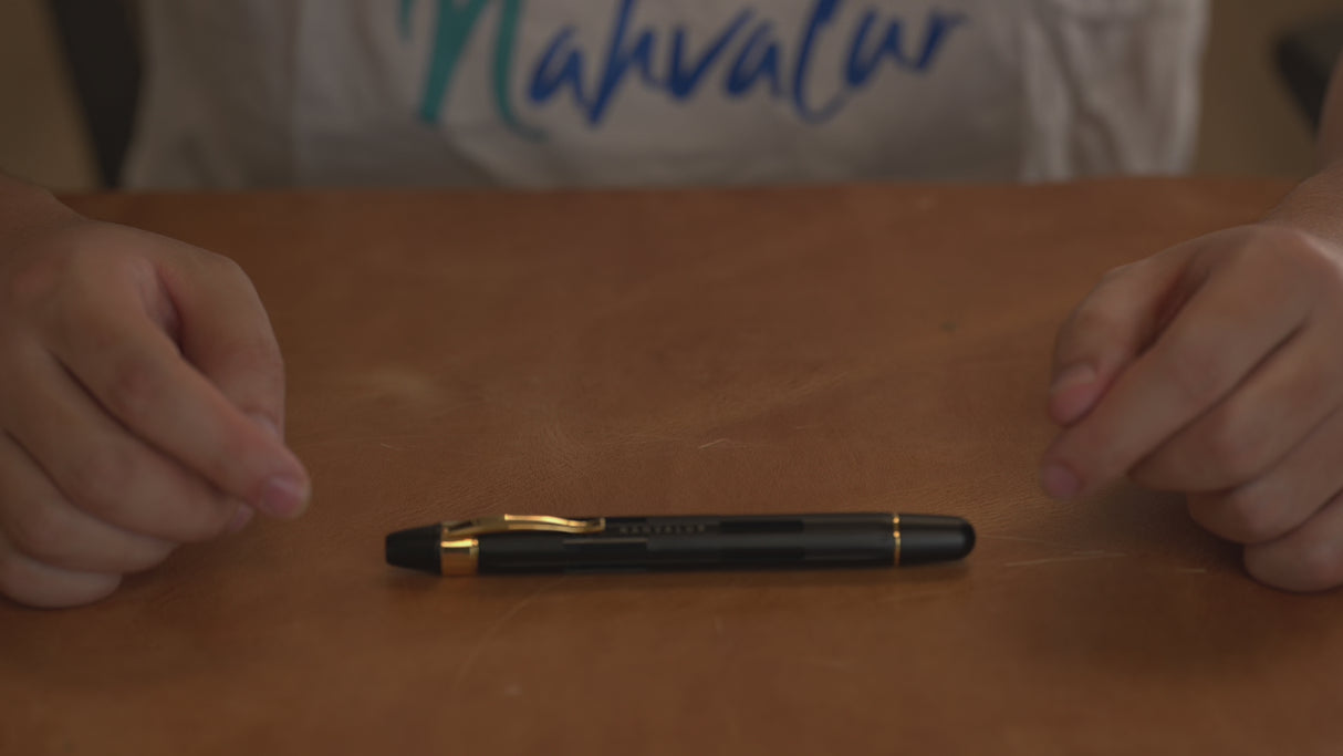 Nahvalur Eclipse Black Silver - Fountain Pen